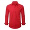 Men’s Red Long Sleeve Dress Polo Shirt – Classic Fit, Convertible Cuffs, 60/40 Cotton-Poly Blend, Button-Up with Cufflink Option
